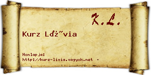 Kurz Lívia névjegykártya